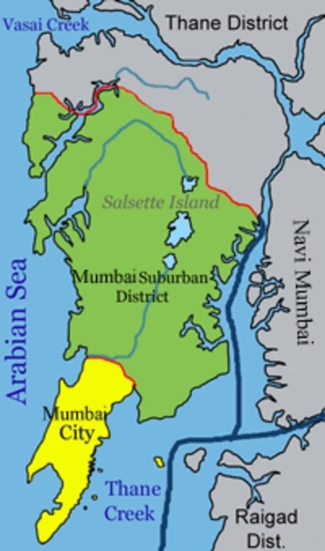 Mumbai - Bombay district map