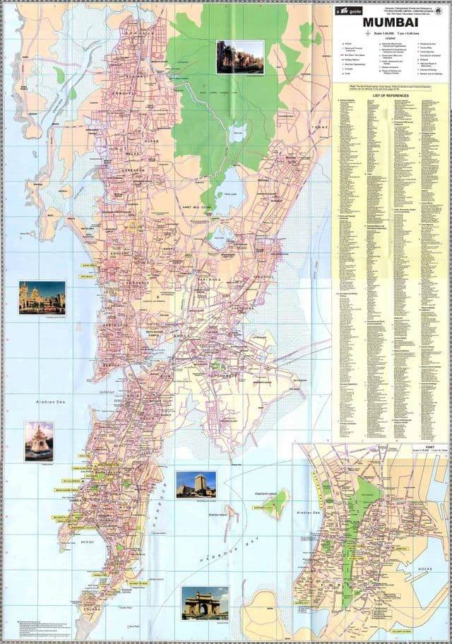 Mumbai - Bombay roads map